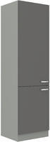 Vysoká skříň potravinová GREY šedý lesk / šedá 60 DK-210 2F 