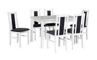 Jídelní set 1+6,  stůl rozkládací MAX 5 a židle Bos 14 
