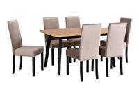 Jídelní set 1+6, stůl OSLO 5 a bukové židle Roma 2 