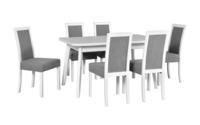 Jídelní set 1+6, stůl OSLO 6 a bukové židle ROMA 3 