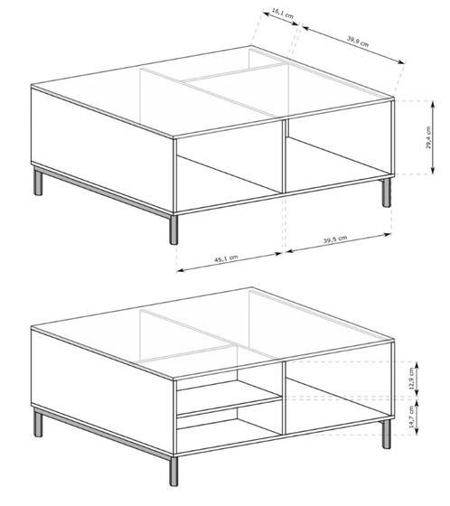 Konferenční stolek LS-6 Link A Styles indigo, 90 x 58  - 3